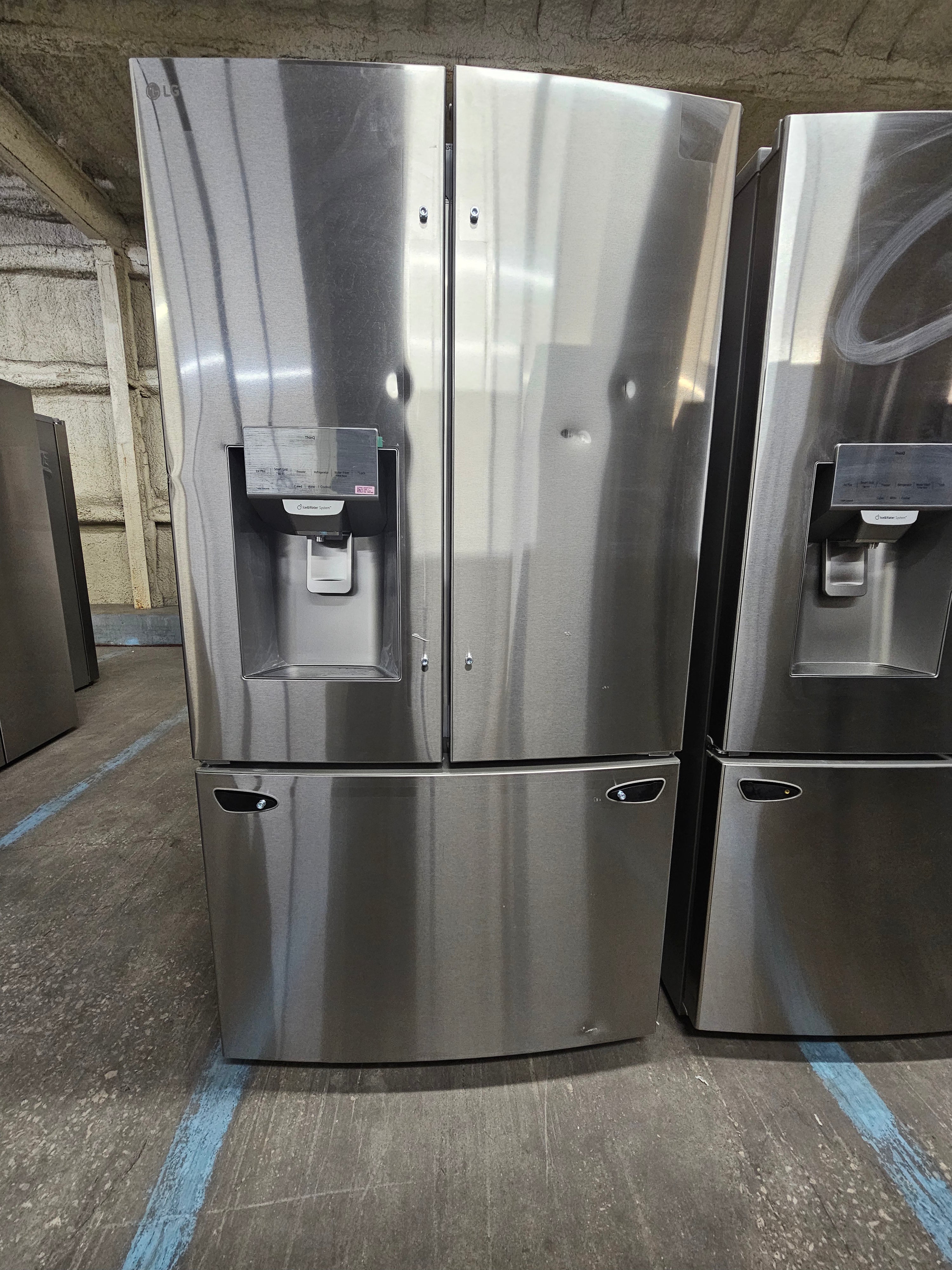 LG 27.7 Cu. Ft. French Door Smart Refrigerator with External Ice and Water Stainless Steel